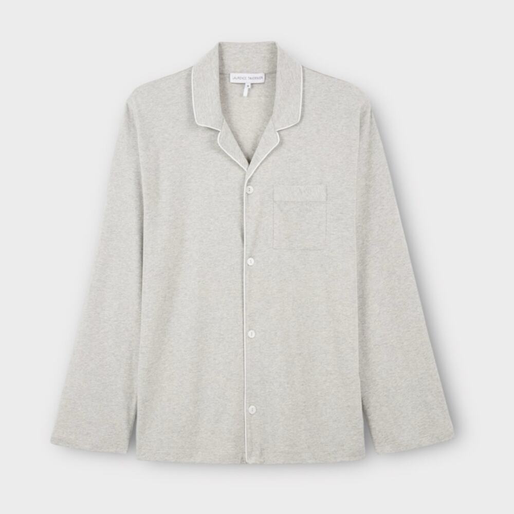 Laurence Taverneir Sifnos Cotton Men's Pajama Top in Gris Chine L